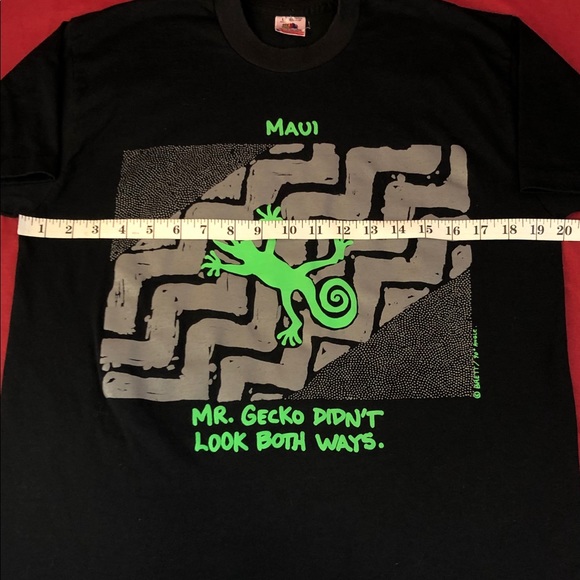 Maui mr. gecko didn’t look both ways 90’s tee - Picture 4 of 6